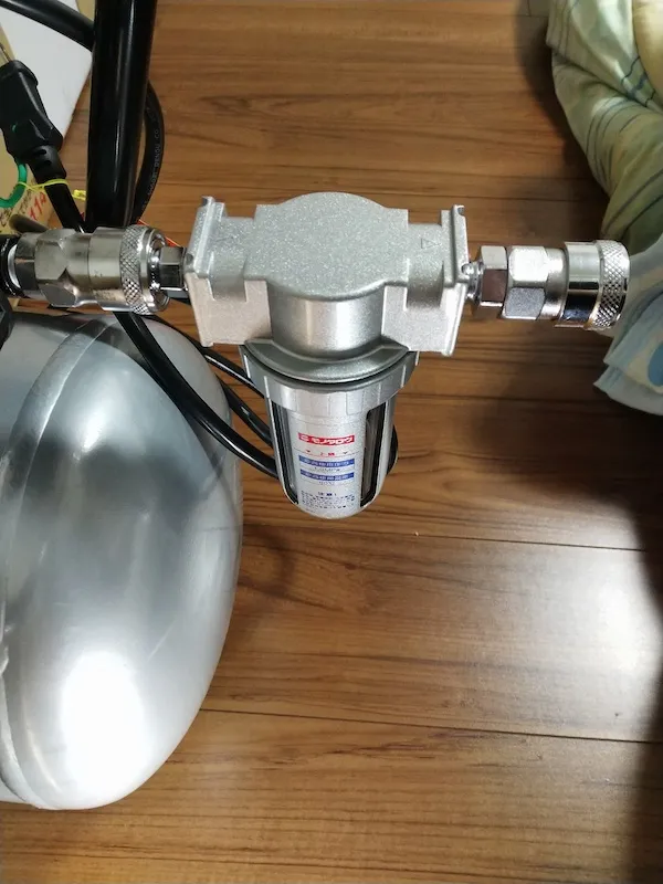 エアフィルター接続した状態