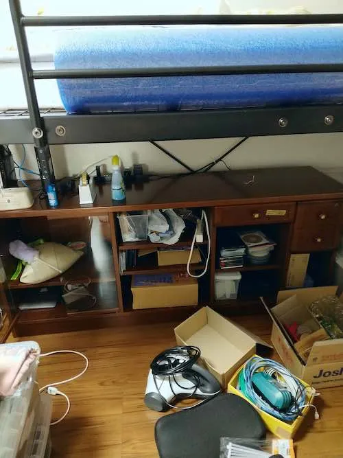 ロフトベッドしたの収納